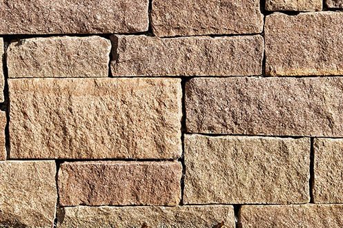 Porphyr Trento Rhyolit - Mauersteine - Ansicht gespalten, Kanten gespalten