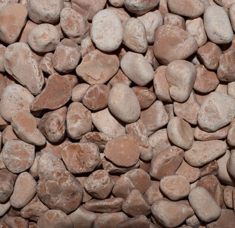 Rosso Verona Kalkstein - Zierkies gerundet - in Big Bags verpackt