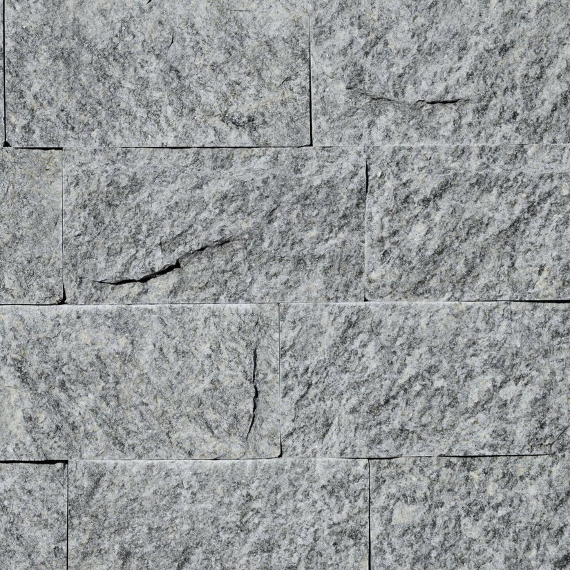 Luserna Grigio Gneis - Mauersteine - Ansicht gespalten
Kanten gesägt