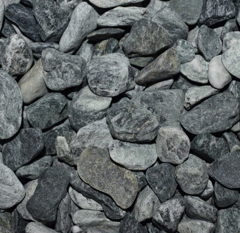 Verde Alpi Kalkstein - Zierkies gerundet - in Big Bags verpackt